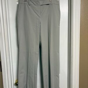 Ann Taylor Light Gray Straight-Leg Dress Pants